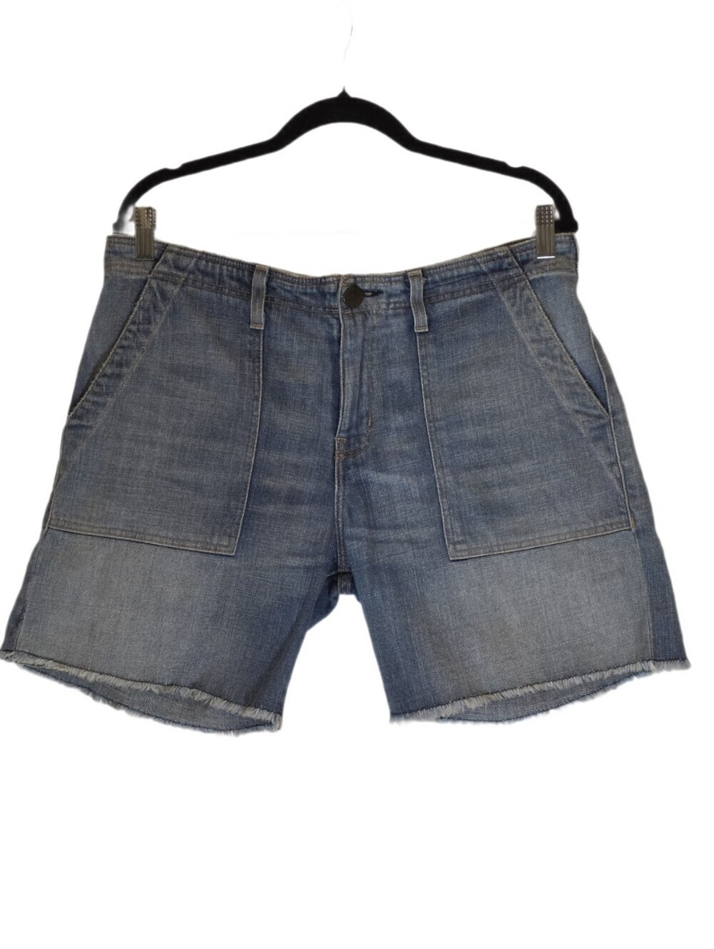Current/Elliott The Army Short Denim Utility Fray Hem Super Loved Size 28 EUC
